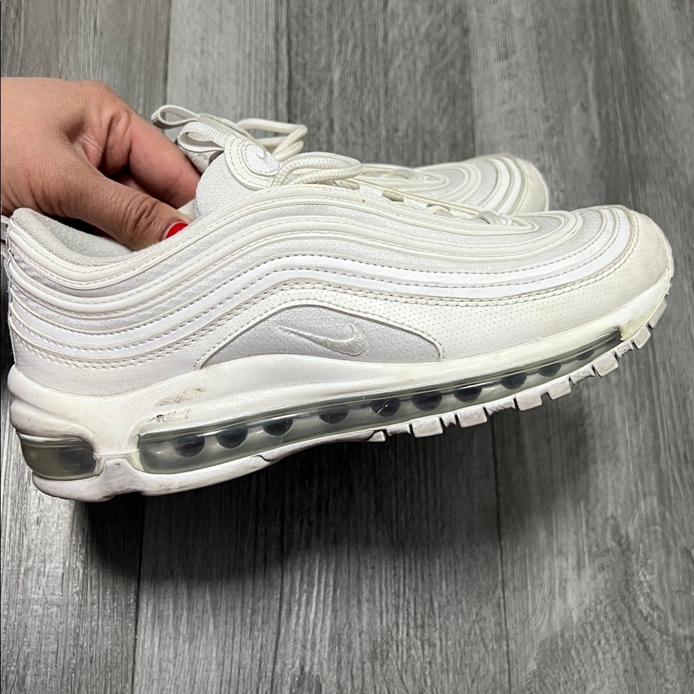 Nike Air Max 97 Triple White Sneakers/ size 5.5Y